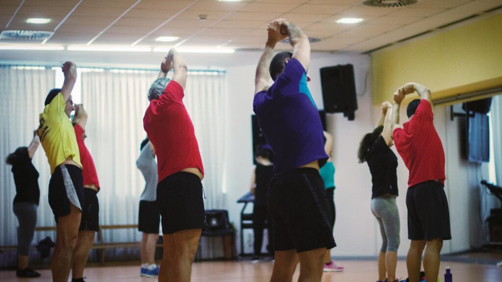 Aula de Ginástica de Manutenção nas instalações antigas
