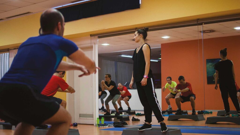 Aula de Ginástica de Manutenção nas instalações antigas