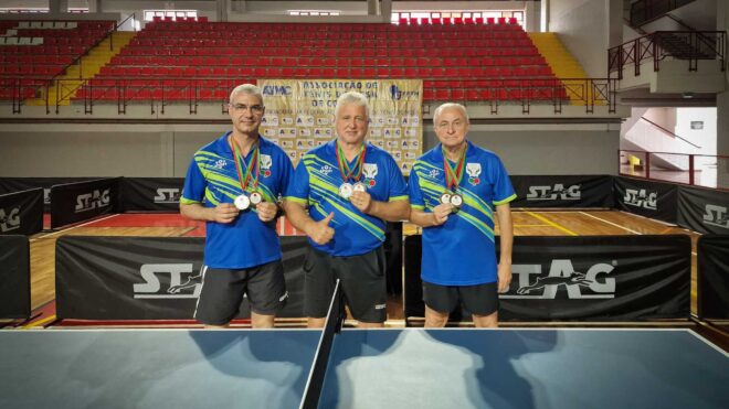 Campeonato Nacional de Veteranos na Figueira da Foz com vários pódios em individuais e pares