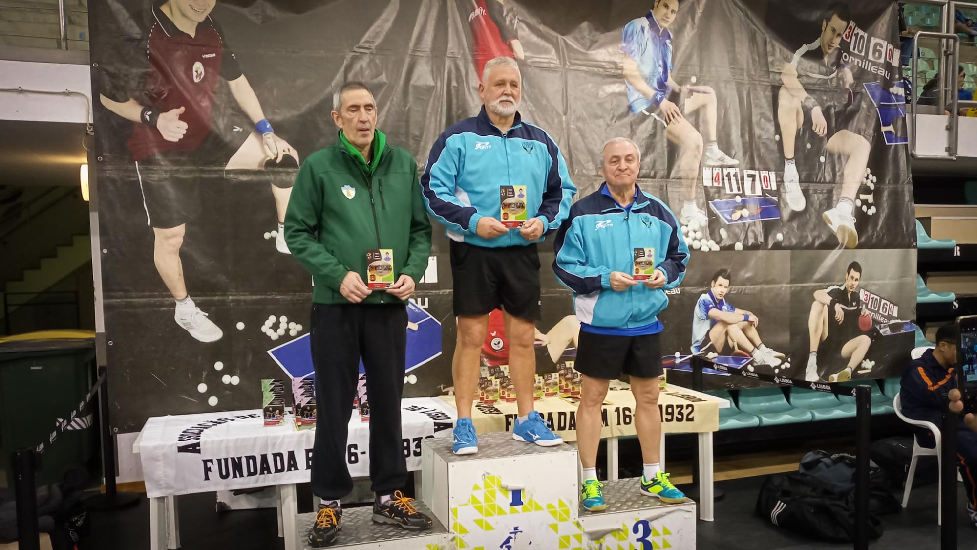 Paulo Malva e Eduardo Silva, no Torneio João Monteiro — 1º e 3º lugar no escalão Veteranos V