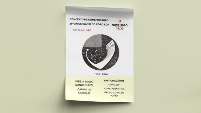 Concerto do 25° Aniversário do Coro EDP - 9 novembro, 16h30